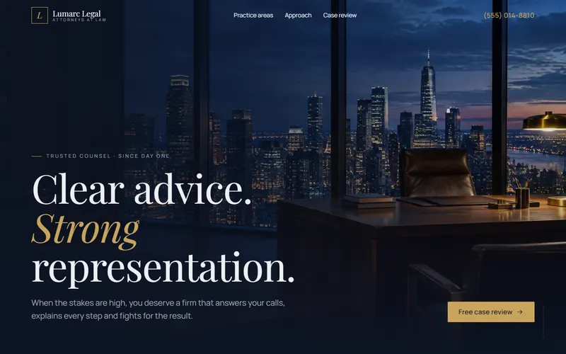 Lumarc Legal website homepage